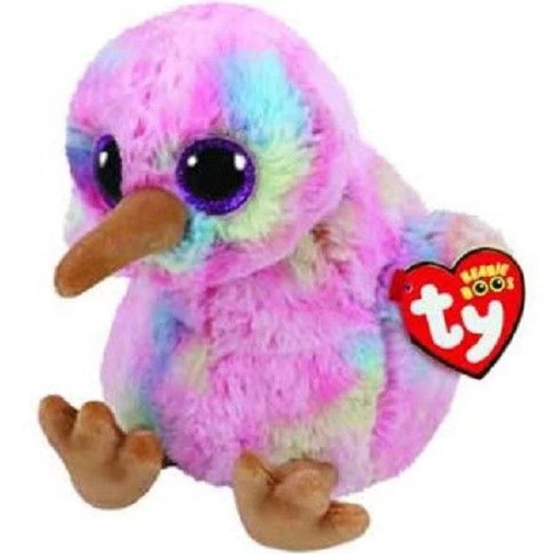 

Ty Beanie Boos Stuffed & Plush Animals Kiwi The Pink Bird Apterygidae Toy Doll 6" 15cm