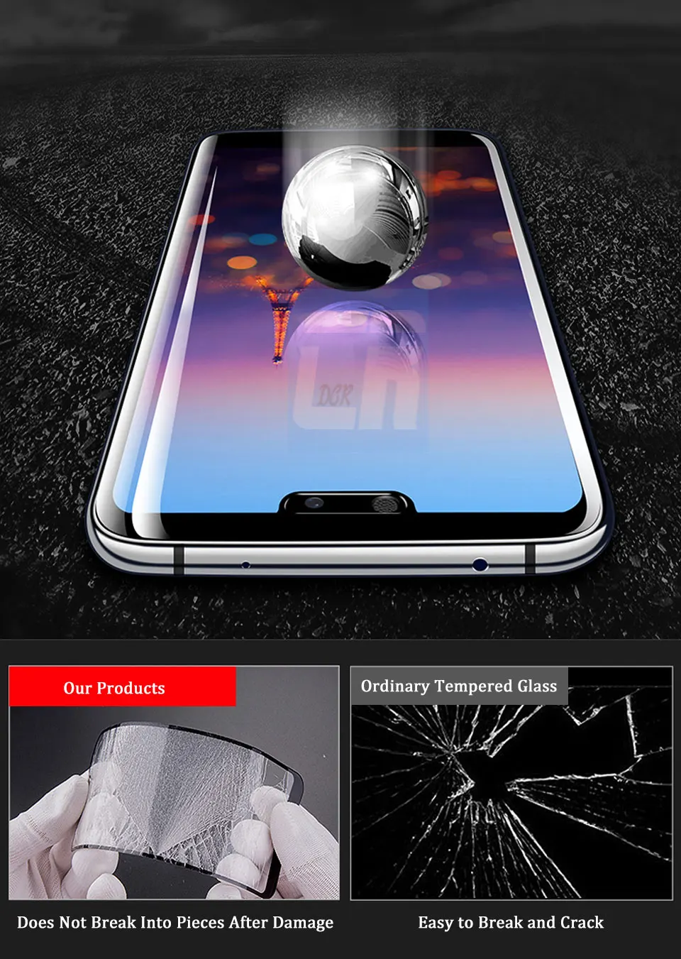 9H Glass Film for huawei y9 2019