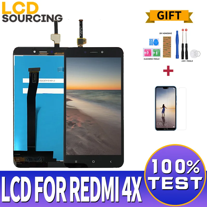 

LCD Display For Xiaomi Redmi 4X Touch Screen Digitizer Assembly Replacement With Frame 5.0" inch 100% Tested