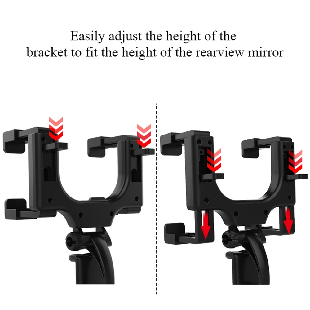 

lastest protable Car Phone Holder Rearview Mirror Mount 360 Degree Rotate Shockproof Adjustable GPS bracket for IPhone Samsung