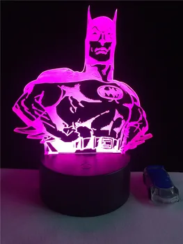 

Movie Batman Home Party Decorative USB LED 3D Multicolor Table Cartoon Figure Lighting Boy's Gift Bedroom Desk Night Light