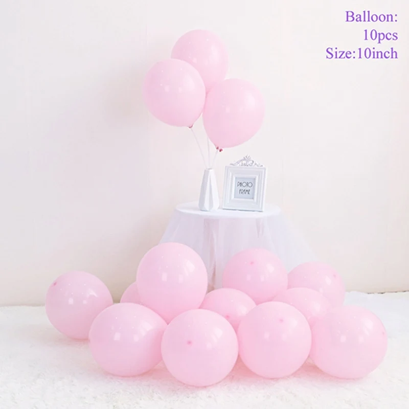 Taoup 10 шт. 12 дюймов золотые с днем рождения прозрачные воздушные шары конфетти баллоны аксессуары гелиевый газ для воздушных шаров Wediing латекс - Цвет: Macaron Balloons 2
