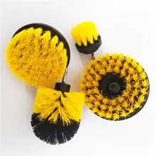 4 шт. желтый ручной набор инструментов кистей мощность скруббер щетка электрическая дрель щетка чистящий набор для очистки поверхностей ванной комнаты дропшиппинг