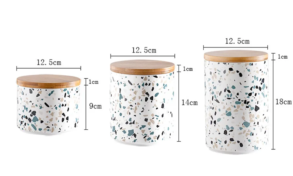 Шикарная керамическая банка для хранения с уплотнением деревянной крышкой скандинавский чай кофе в зернах бак для сахара превосходный большой емкости банки