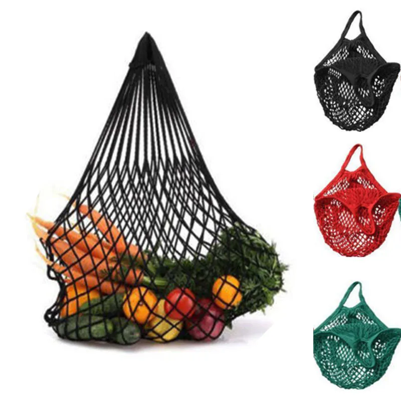 

1Pcs Large Size String Shopping Grocery Bag Reusable Shopper Tote Mesh Net Woven Cotton Bag Storage Handbag