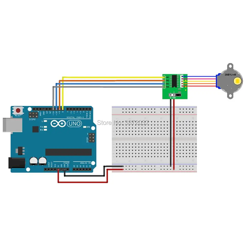 5 шт./лот 28BYJ-48 шагового двигателя 5 V 4 фазы ULN2003 драйвер платы для Arduino UNO R3