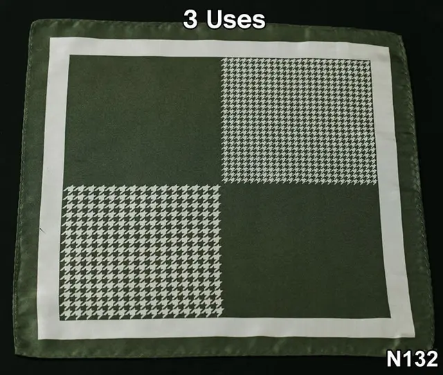 Buy HN13 Houndstooth Handkerchief 100 Natural Silk