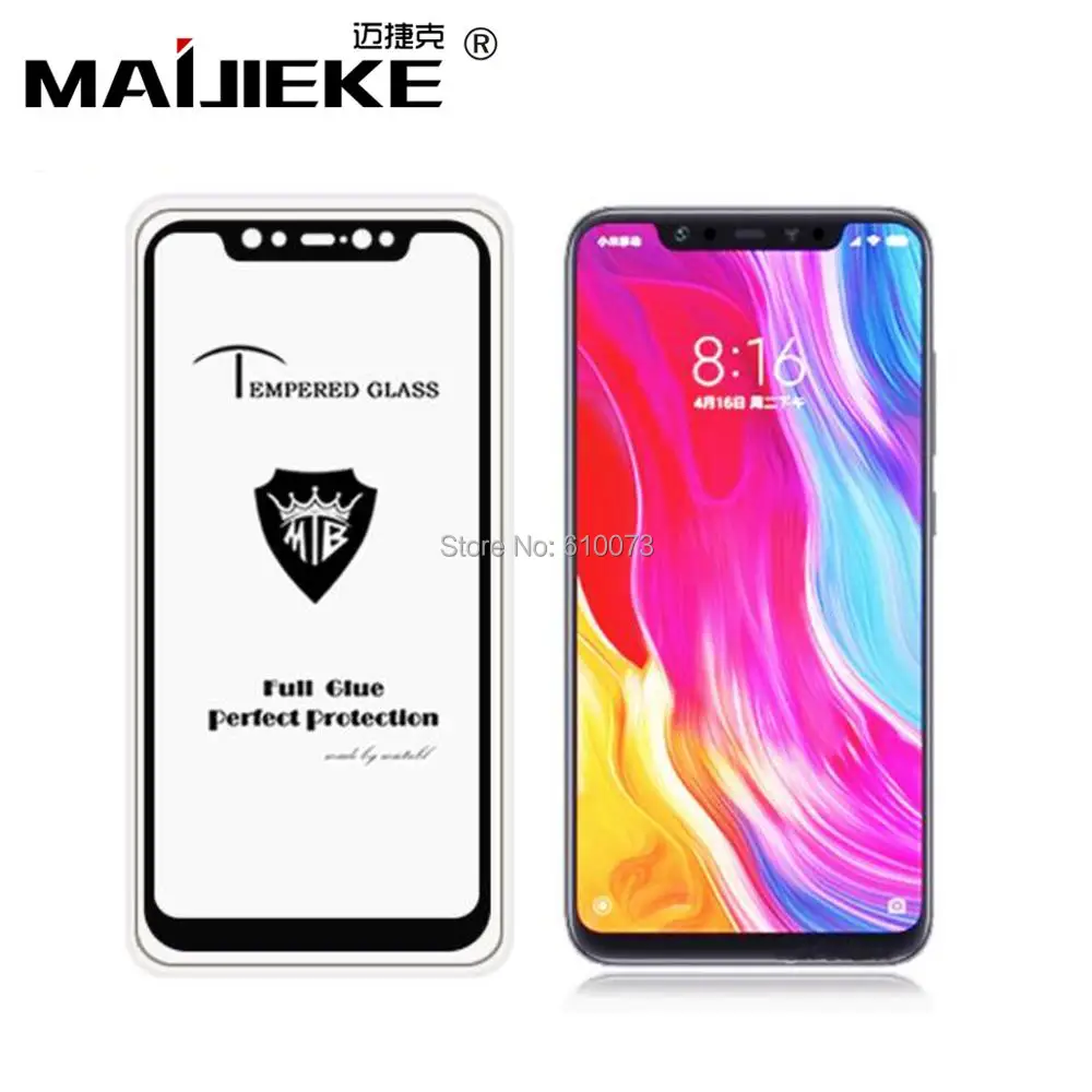 Анти-отпечатков пальцев закаленное Стекло для xiaomi mi 8 M8 6x x2S Red 2 полный охват Экран
