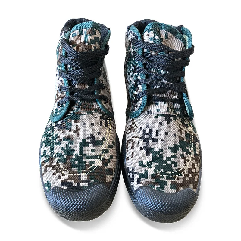 

Camo Safety Shoes Military Style Antiskid Wear Resistant Men Women Jungle Training Shoes Labor Protection Field Camouflage Shoe