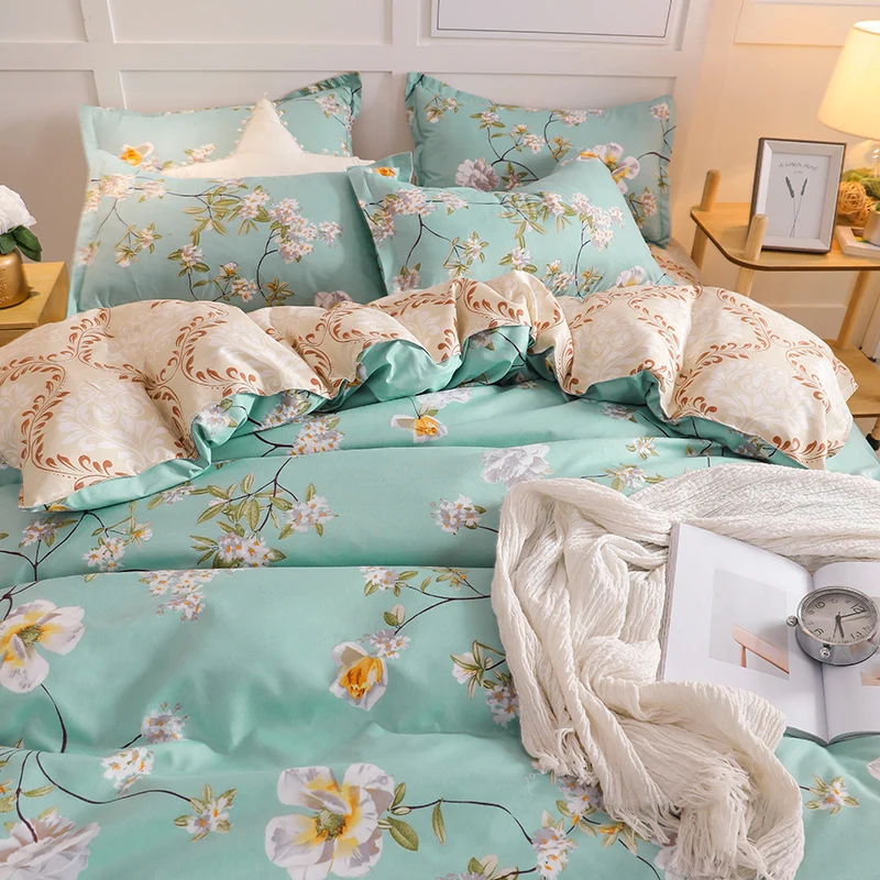 عالية الجودة الفاخرة الزفاف هدية الفراش لغرف النوم ab الجانب دوبي ملاءات مجموعة الدافئة شقة المفرش لحاف طقم أغطية عالية الجودة الفاخرة الزفاف هدية الفراش لغرف النوم ab الجانب دوبي ملاءات مجموعة الدافئة شقة المفرش لحاف طقم أغطية