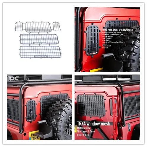 

metal fence window mesh protective net for 1/10 RC Crawler Car Land Rover Guard Traxxas Trx-4 Trx 4