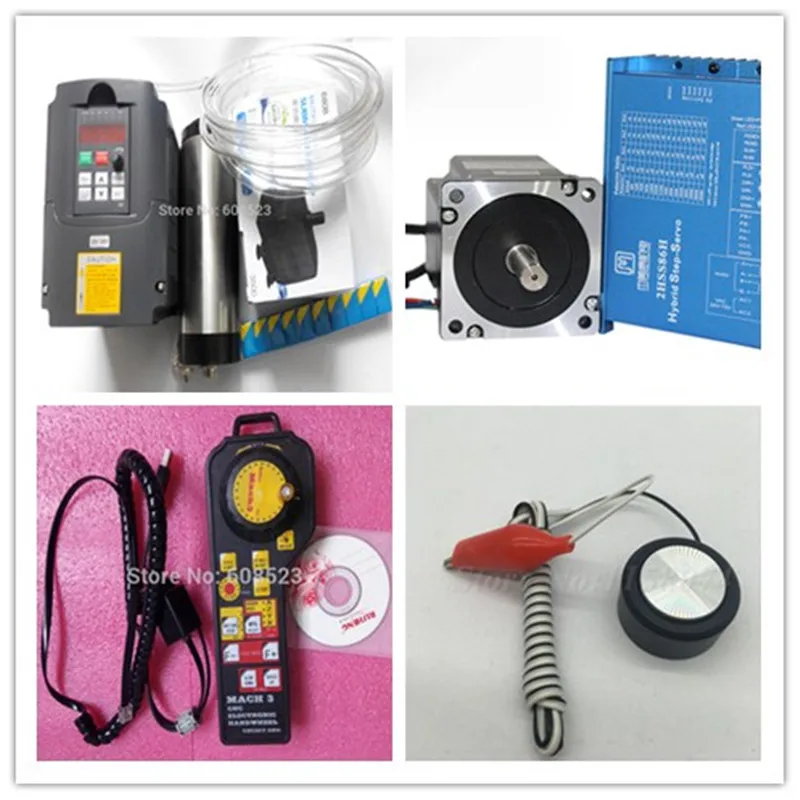 

NEMA34 Closed loop 8.5N.m stepper motor+2.2KW220V SPINDLE MOTOR +handwheel +router Mill Zero Check Touch Plate +milling