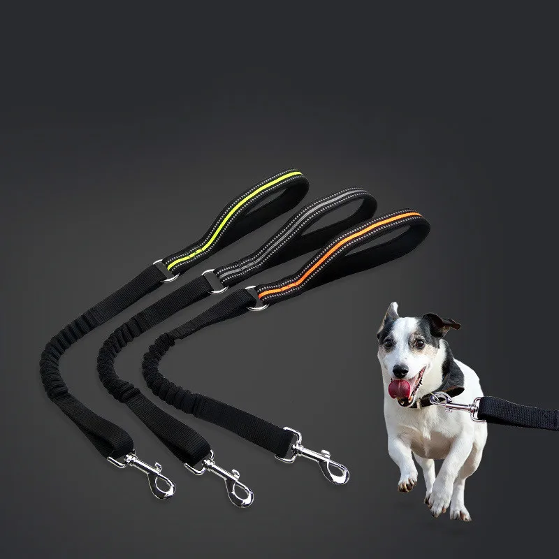 Dog leash Buffer elasticity Short traction rope Reflective pet pull