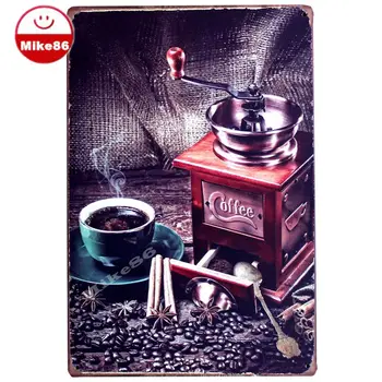 

[ Mike86 ] Make Cofee Metal Plaque Art Vintage Tin Signs Antique Iron Painting Craft Home Decor 20X30 CM AA-503