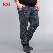 10XL 8XL 6XL 5XL 4XL камуфляжные штаны мужские лоскутные штаны для фитнеса свободные штаны с эластичной резинкой на талии новые осенние зимние свободные мужские штаны