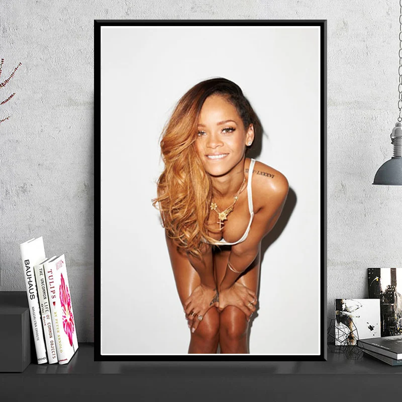 

Hot Rihanna Pop Star Music Singer Superstar Hip Hop USA Art Painting Poster And Prints Wall Pictures For Living Room Home Decor