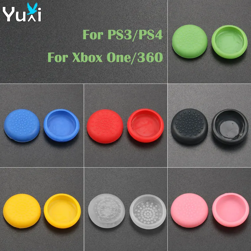 YuXi 2 шт. ТПУ аналоговые для PS3 PS4 Xbox One/360 чехол контроллера кожаные стики захваты