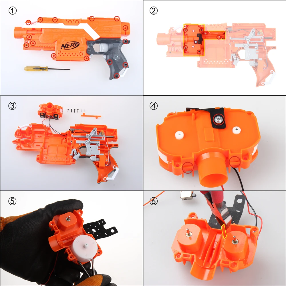 Рабочий Mod прямые зерна Тип питания изменение Пластик маховое колесо для Nerf N Strike