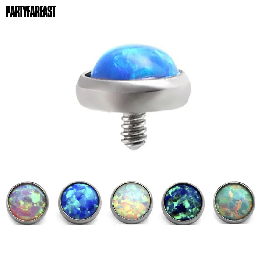 2pcs Piercing Austrian Treasure Buried Bone Nail Head Drilling Leather Anchor Skin Titanium Imitation Allergy Ear Plug | Украшения и