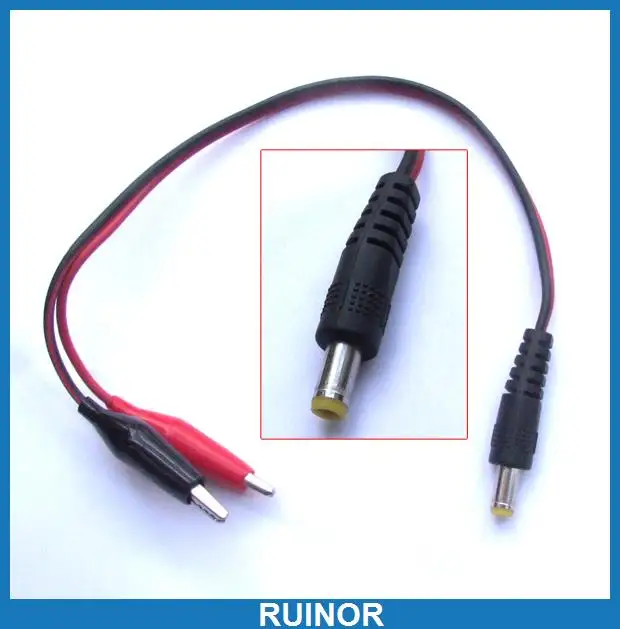 

30pcs Alligator Clip to 5.5 x 2.1mm DC Power Plug Male Charger Connector Cable