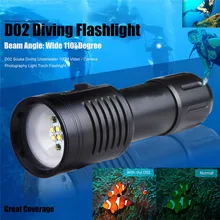 D02 Дайвинг подводная 100 м видео/Камера светодиодный накамерный свет факела Flashlig безопасности и выживания Z1011