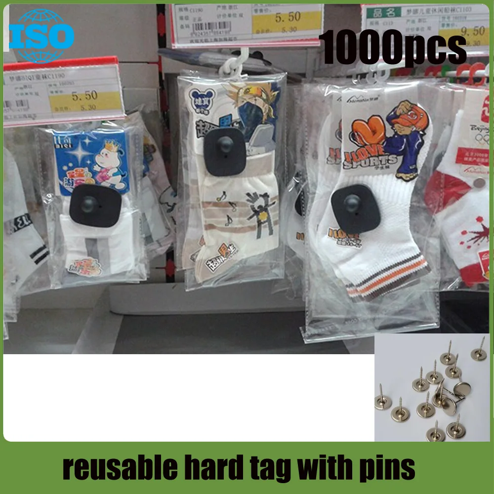 

Clothing anti theft tag with pins 1000pcs compatible checkpoint eas system
