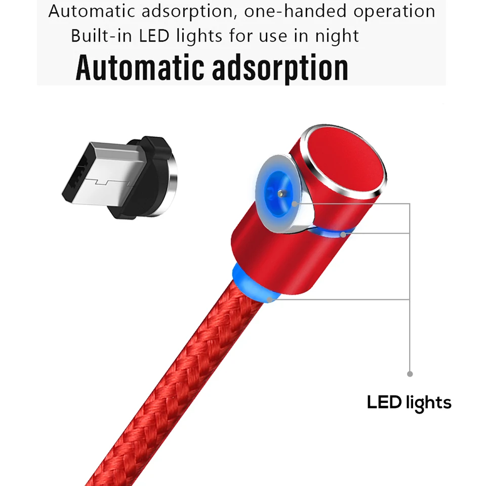 90 градусов прямоугольный Магнитный Usb кабель для зарядки mi cro Usb type-c магнит Кабо Tipo C для Motorola One Red mi Note 4 mi x 3