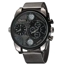 Diseño de marca de lujo oulm relojes de los hombres de acero lleno de cuarzo-reloj antiguo hombre casual reloj militar relojes hombre 2017