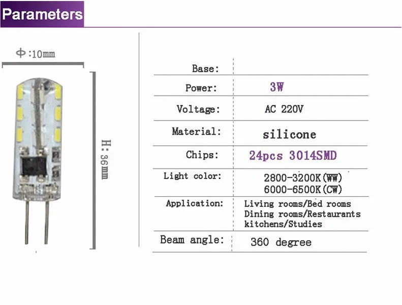 5 шт. Led 220 V G4 лампа G4 светодиодные лампочки постоянного/переменного тока 12В 220V3W-12W SMD 3014 Светодиодный прожектор 360 Угол луча заменить для хрустальной люстры