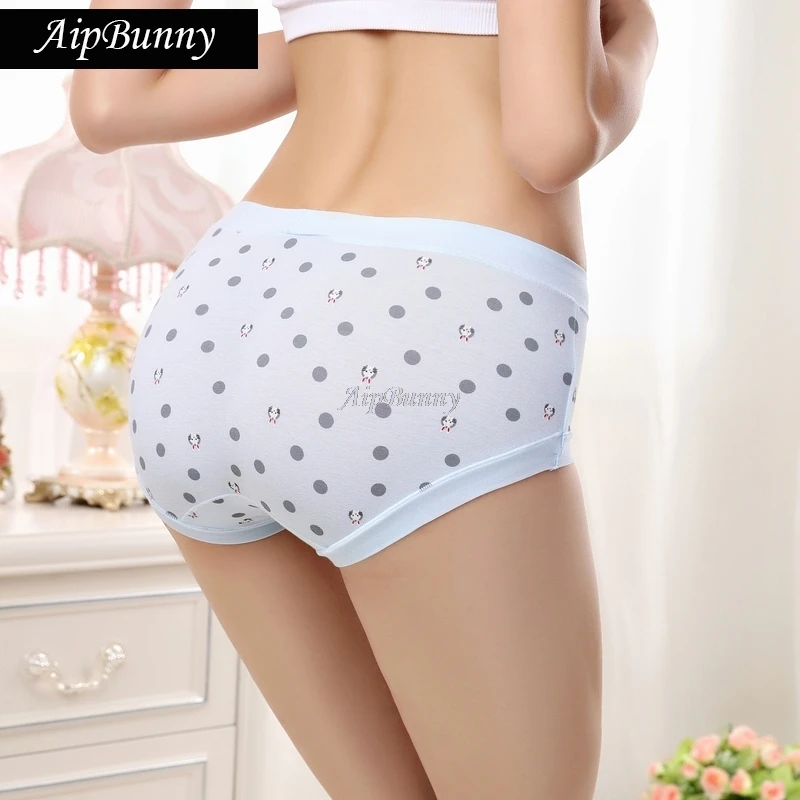 

Stretch Push up Dot Printed Lingerie Shaper Cotton Breathable Knickers Bodyshort Charming Underwear
