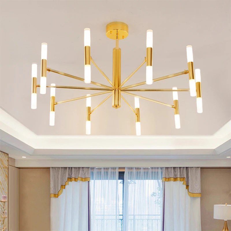 

Modern LED Pendant light 20 head 40 head gold plating structure acrylic shade hanglamp G9 3W LED lamp fashion nodric droplight