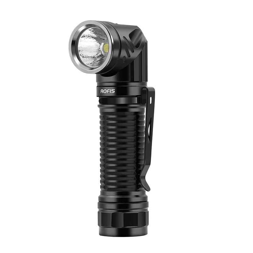 

2019 New Rofis R4 LED Flashlight CREE XHP50.2 90 degrees Headlight 2300 lumens with 21700 Battery and Magnetic USB charging