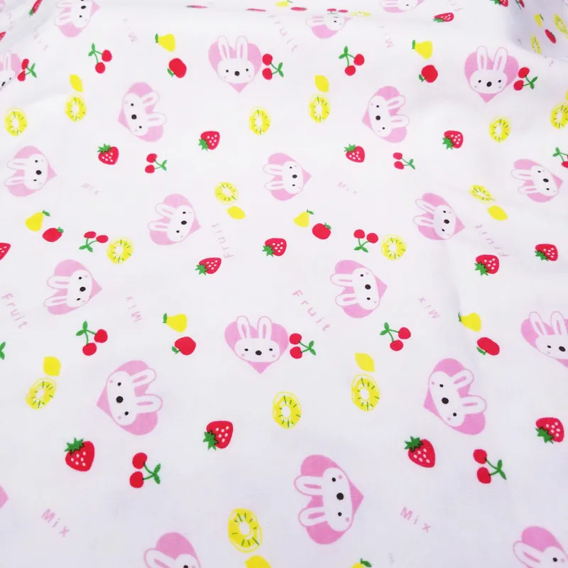 Женские зимние домашние тапочки с милыми кроличьими для маленьких девочек хлопковый трикотажный жакет ткань по полметра набор «сделай сам» для одежды, юбка-брюки, с покрытием, постельное белье, постельное хлопчатобумажная ткань