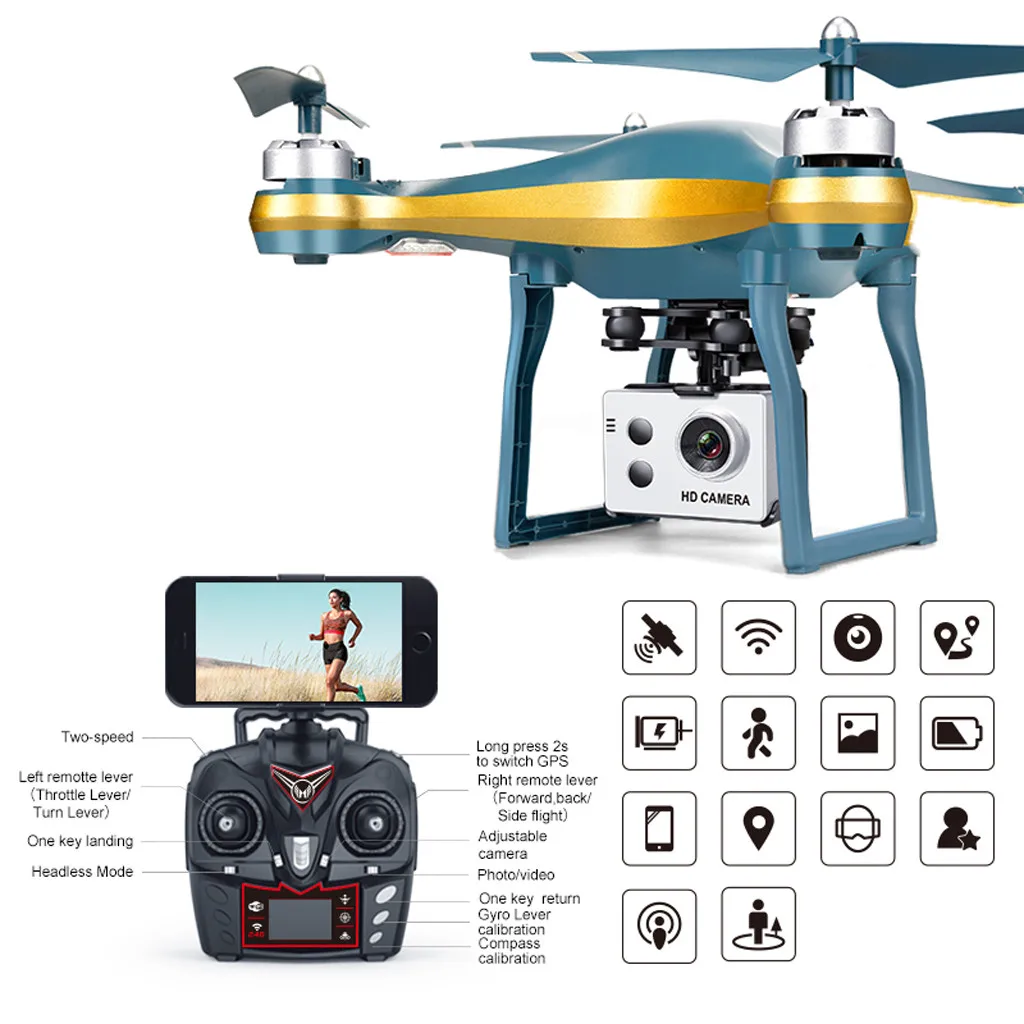 RC Airplanes 2.4Ghz 4CH RC Quadcopter WIFI FPV 720P Wide Angle HD Camera Drone Altitude Hold Headless One-Button Return T618 RC Airplanes 2.4Ghz 4CH RC Quadcopter WIFI FPV 720P Wide Angle HD Camera Drone Altitude Hold Headless One-Button Return T618