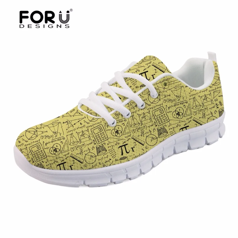 h8534aq Chaussures Respirant Femmes h8538aq h8536aq Marque Espadrilles De h8537aq Zapatos Casual Appartements Custom Mode h8540aq Forudesigns Mesh h8535aq Aq Femme Mujer Mathématiques Motif UqI8W
