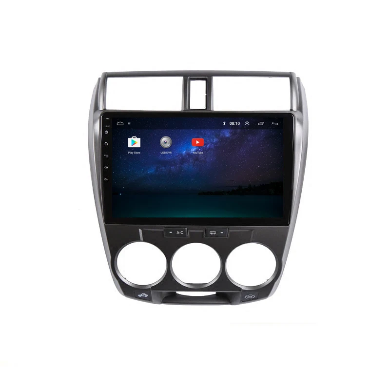 Discount 10"2.5D IPS Android 8.1 Car DVD Multimedia Player GPS For Honda CITY 2008 2009 2010 2011 2012 2013 audio radio stereo navigation 2