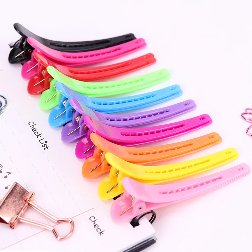 10PCS/lot Multicolor Professional Styling Duckbill Hair Clip Hairdressing Salon Hairpins Hair Pins Accessories Headwear Barrette long hair clips