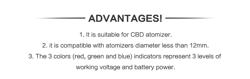 Vapor Storm M1 CBD Oil Vape Mod 800mah 0.5ml Variable Voltage Electronic Cigarette Box Mod Support 510 CDB Coil Vape Cartridge