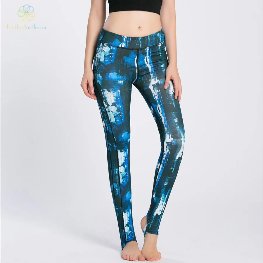 Hello Anthena Women s Absolute Workout Leggings Printed Polyester Spandex Stirrup Pants Sports Yoga font b