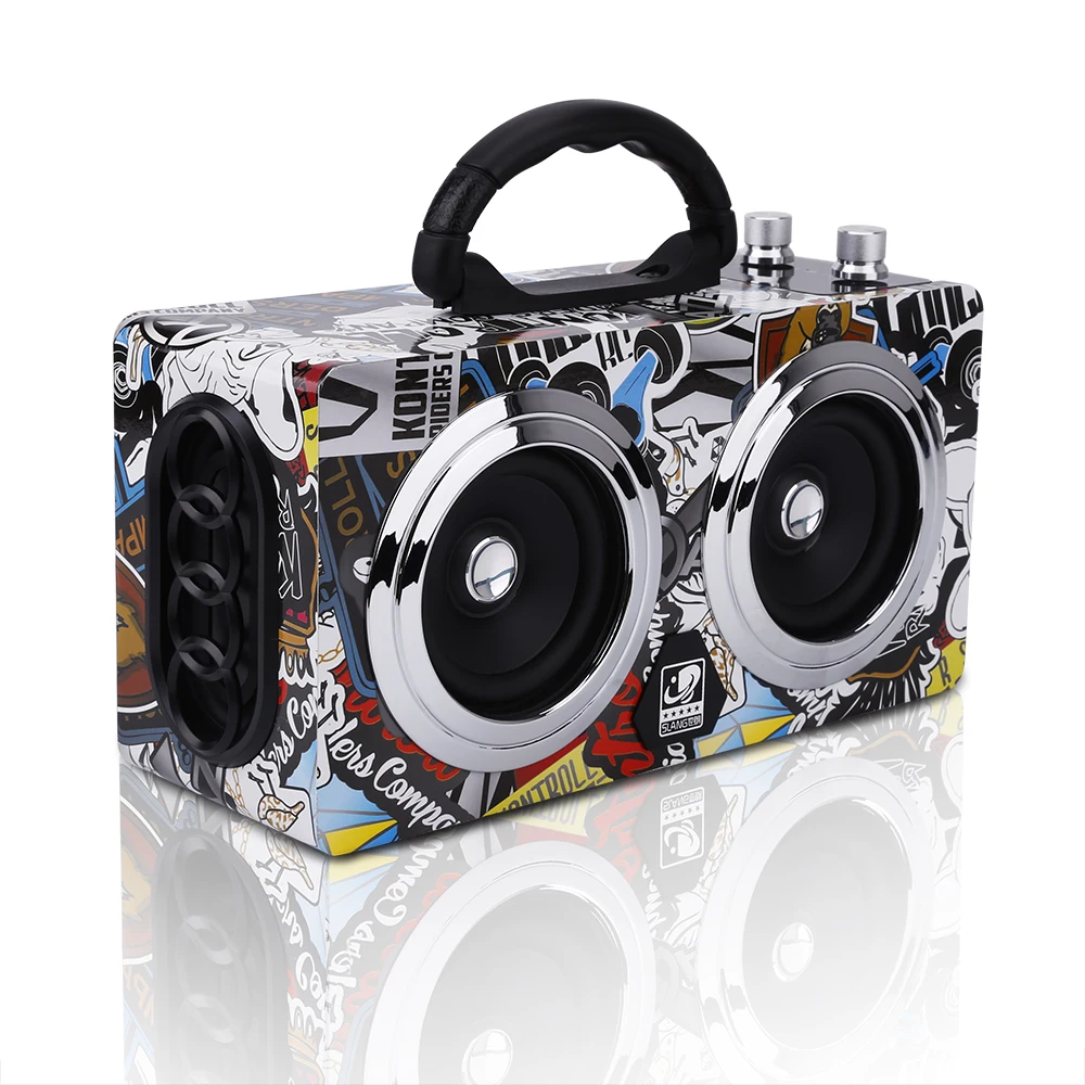 

Prtable Bluetooth Speaker Wireless Outdoor Stereo Bass Sound HiFi Loudspeaker High Power Big Speaker with TF Card FM radio
