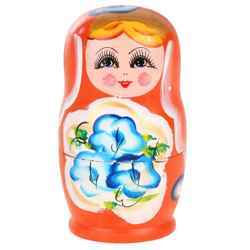 Wood Russian Nesting Stacking Dolls Matryoshka Babushka Toy Gift H