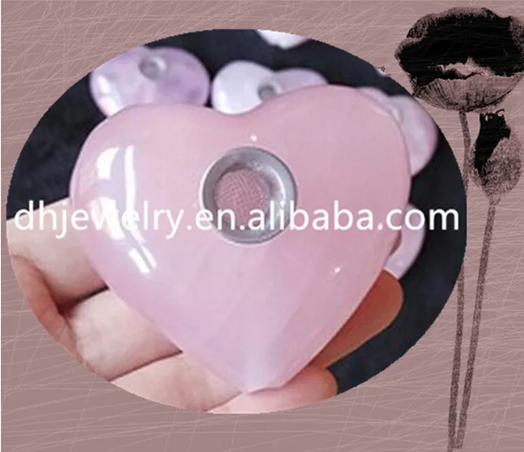 natural crystal smoking pipe heart shape smoking pipes as Christmas