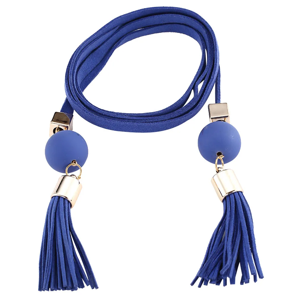 Модные женские кисточкой плетеный пояс cкручивание плетение волос Twist weaving