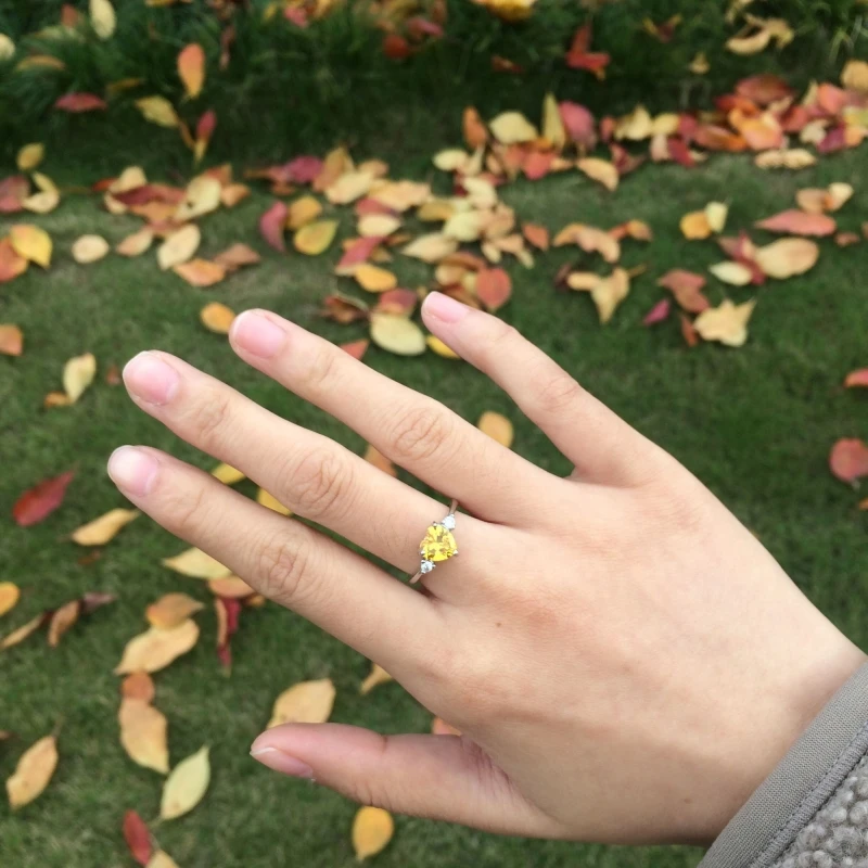 Silver Ring Wedding Rings Finger Rings Womens Ring Jewelry Rings Ring Jewelry Signet Ring Couple Rings Moissanite Ring Cubic Zircon Ring Huitan Mood Ring with Lovely Heart Design Brilliant CZ Prong Setting Silver Plated Gift Rings for Women