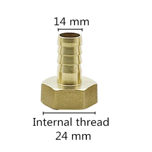 8-19 мм до 3/" Женская/Мужская резьба водяной шланг соединитель зажим для аквариумного шланга Столярный газ Мягкая трубка Орошения Аксессуар - Цвет: Brass