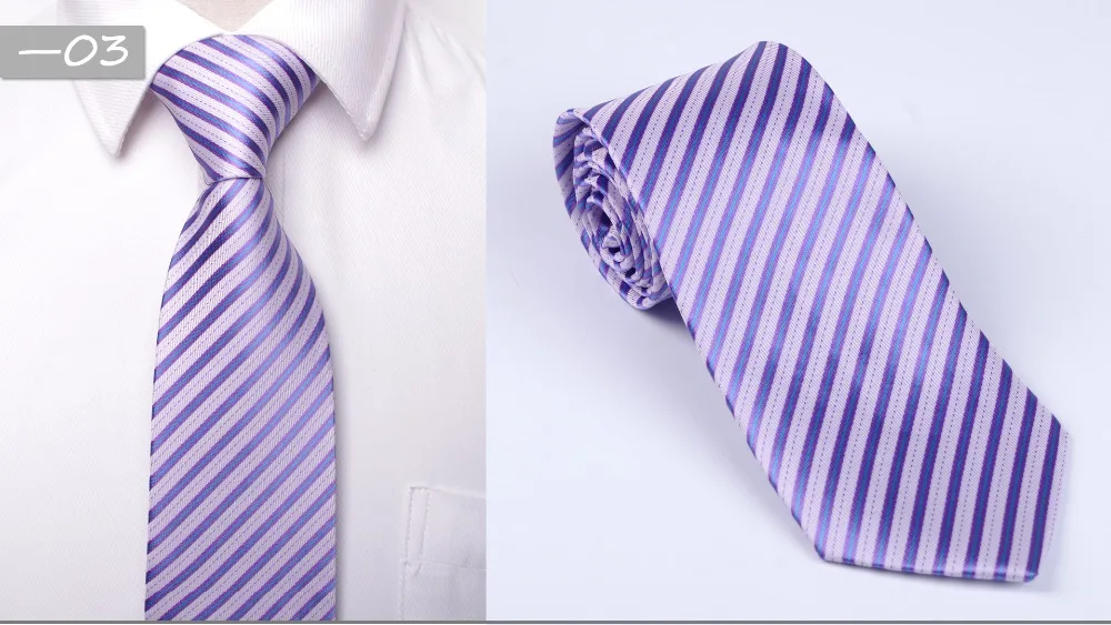 Классический мужской деловой официальный Свадебный галстук 8 см полоса шеи галстук модное платье-рубашка аксессуары
