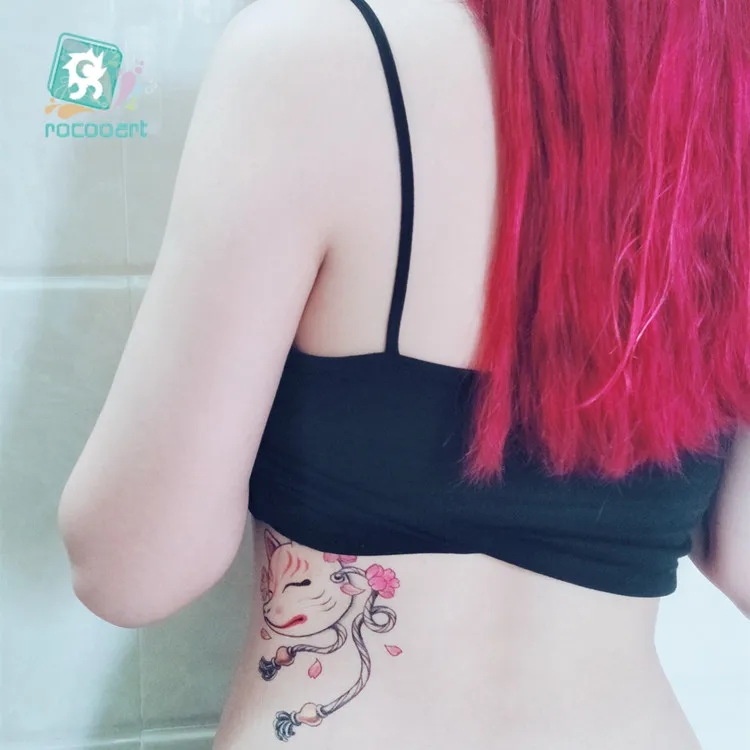 

1Sheets Temporary Tattoo Sticker Body art flower Moonlight Cat God water Transfer Fake Tattoo Flash tatto for women men