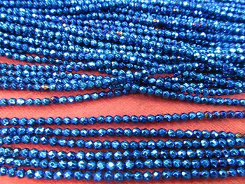 

wholesale 5strands 2 3 4 6 8mm Hematite gem Titanium plated ,round ball faceted blue silver,gold,gunmetal,purple,brozne mixed lo