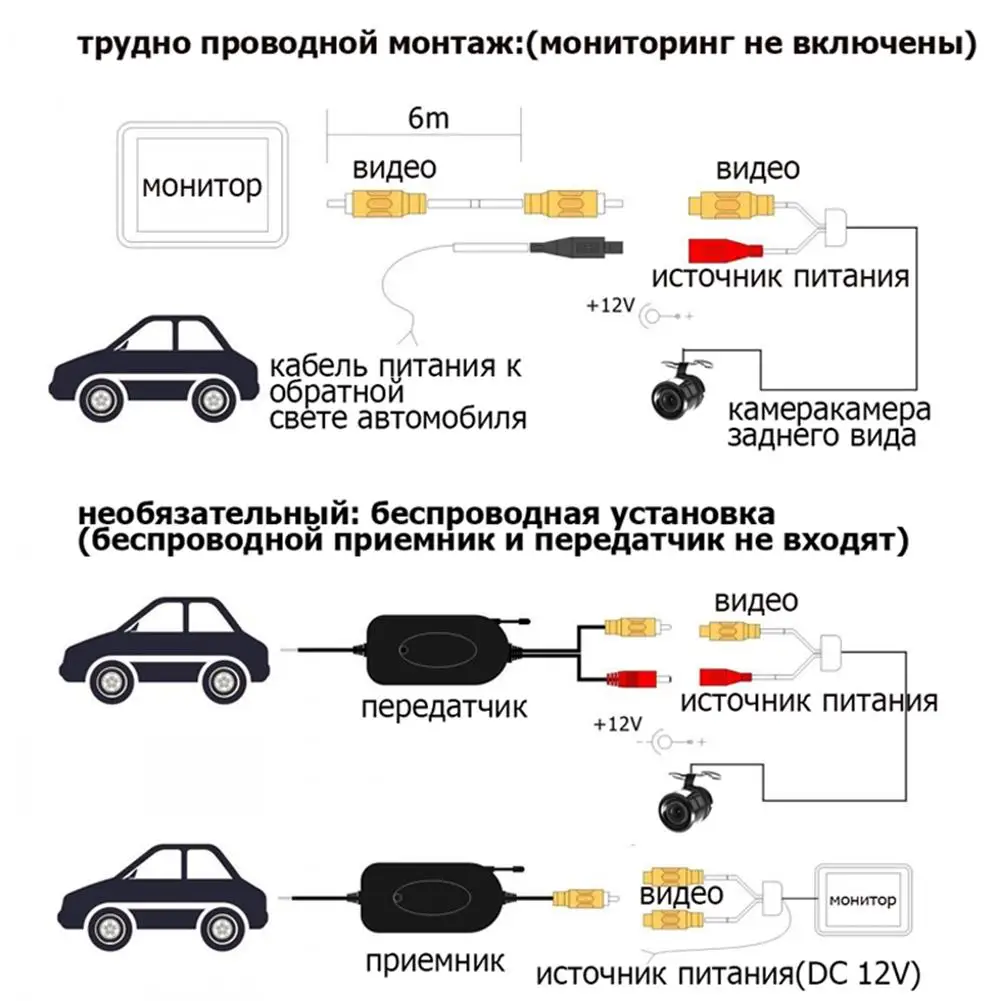 Беспроводная автомобильная Система помощи при парковке видео мониторы, 3 в 1 беспроводная автомобильная камера заднего вида монитор система 2,4 ГГц комплект беспроводной камеры