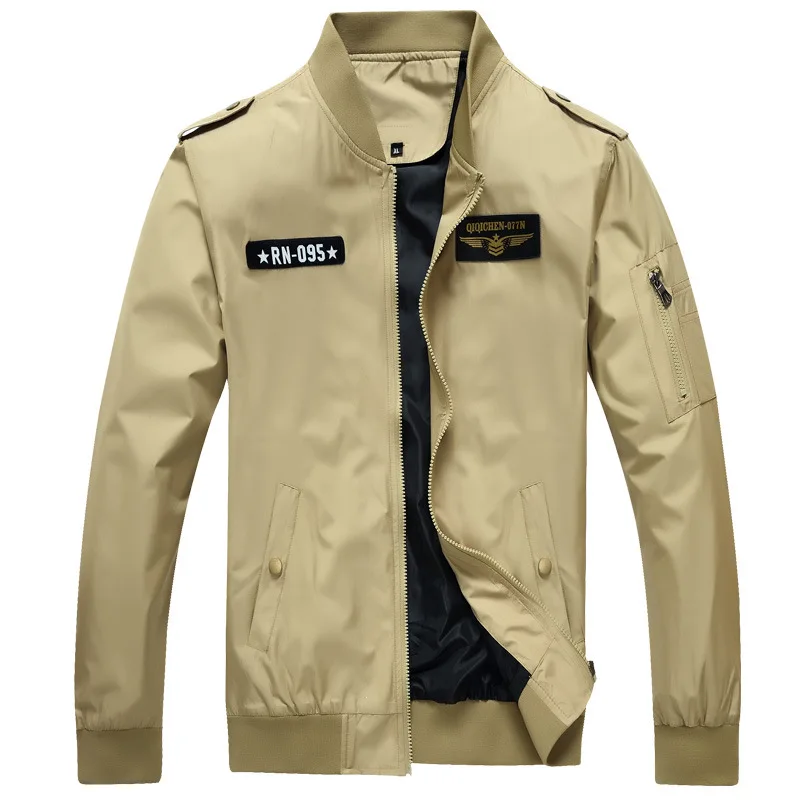 Осень Военный куртка Для мужчин весна куртки-бомберы Тонкий Army летчик пальто тактическая куртка пальто 26051